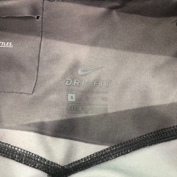 Nike Size S Dri-Fit Power Legend 2.0 Gray Ribbon Wrap Training Tights Leggings - Picture 3 of 7